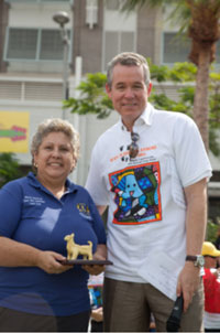 Elena Badoya, Coral Way Columbian Lions Club, thanked for providing diabetes screenings