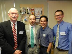 Harry Flynn, M.D., Professor of Ophthalmology; Sander Dubovy, M.D., Miami Lighthouse Board Director; Dr. Bradford Lee; Dr. Christopher Henry.