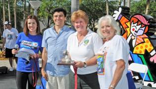 Emcee Sasha Andrade, Chairman of the Board Michael Silva, Commissioner Sally Heyman And Carol Russo