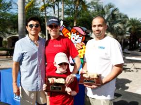 Chairman of the Board Michael Silva with Steven Solomon of GreyRobinson and Antonio Cardona of Banfield Pet Hosptial