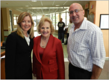 Judge Norma Lindsey with President & CEO Virginia Jacko and Judge Spencer Eig.