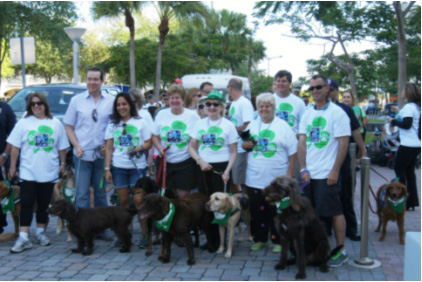 Miami Lighthouse Board Directors, Emcee John Morales, CEO Virginia Jacko, Miami-Dade County Commissioner Sally Heyman, and Miami-Dade County Fire Rescue Urban Search and Rescue Team.
