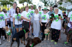 Emcee John Morales, Aventura Commissioner Enbar Cohen, Grand Marshal Miami-Dade Commissioner Sally Heyman, Board Chair Agustin Arellano Jr., Director Angela Whitman, Director Steven Solomon, CEO Virginia Jacko, Director Lou Nostro and City of North Miami Beach Councilwoman Phyllis Smith