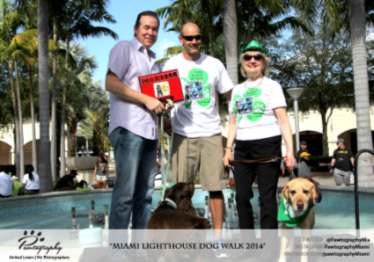 Miami Lighthouse Board Directors, Emcee John Morales, CEO Virginia Jacko, Miami-Dade County Commissioner Sally Heyman, and Miami-Dade County Fire Rescue Urban Search and Rescue Team.