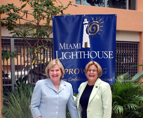 CEO Virginia Jacko and Congresswoman Ileana Ros-Lehtinen at Miami Lighthouse