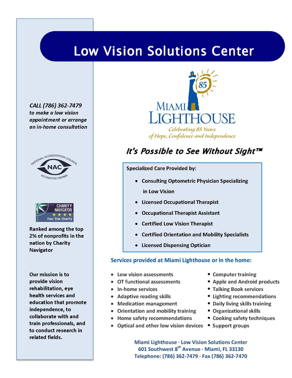 Low Vision Clinic - Services and Specialties
