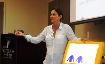 Miami Lighthouse Director of Children’s Programs Isabel Chica’s presentation was entitled, “The Developing Child with Visual Impairment”