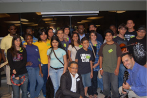 Commissioner Jean Monestime with Better Chance Music Production Program™ students and instructors