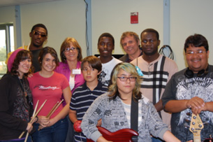 Commissioner Bell visits students in the Better Chance Music Production Program™