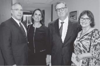 85th Celebration Co-chairs Ramón and Ali Casas and Louis and Janet Nostro at Northern Trust pre-gala event
