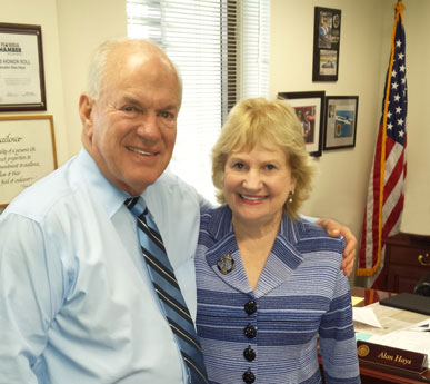 President & CEO Virginia Jacko meets with Florida State Senator Alan Hayes, Chair of Appropriations Subcommittee on General Government, in Tallahassee during Dade Days 2015.