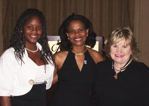 Miami Lighthouse Board Member State Representative Yolly Roberson with her daughter, Karamie Brutus, and CEO Virginia Jacko at the In the Company of Women Awards Ceremony