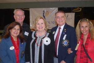 Lions District 35-N Governor Diana Castillo, Martin Murphy, CEO Virginia Jacko, Vice District Governor Juan Tejera and guest