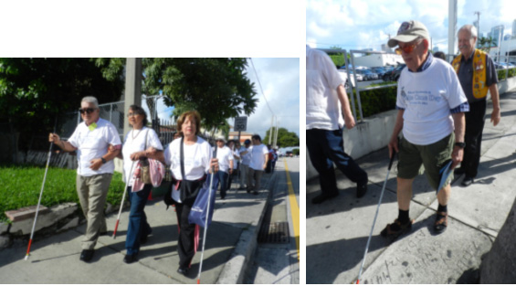 Miami Lighthouse clients participating in our White Cane Day Walk.