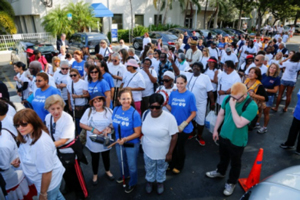 Miami Lighthouse clients, staff, sponsors and volunteers participated in the walk.