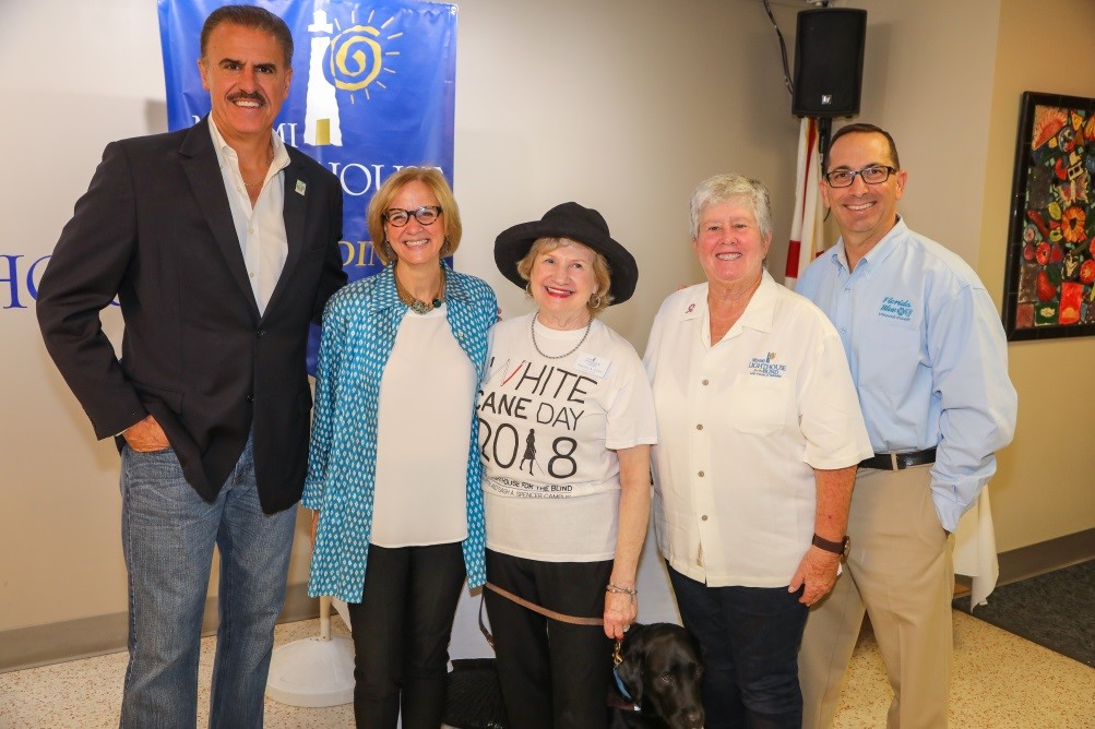 Left to right: Ron Magill, Zoo Miami, Miami-Dade Commissioner Eileen Higgins, President and CEO Virginia Jacko, Miami-Dade Commissioner Sally Heyman and Doug Bartel, Florida Blue