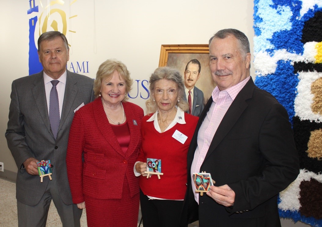 Miami Lighthouse Board Directors (left to right): Frank Voytek, CEO Virginia Jacko, Angela Whitman, and Peter Harrison