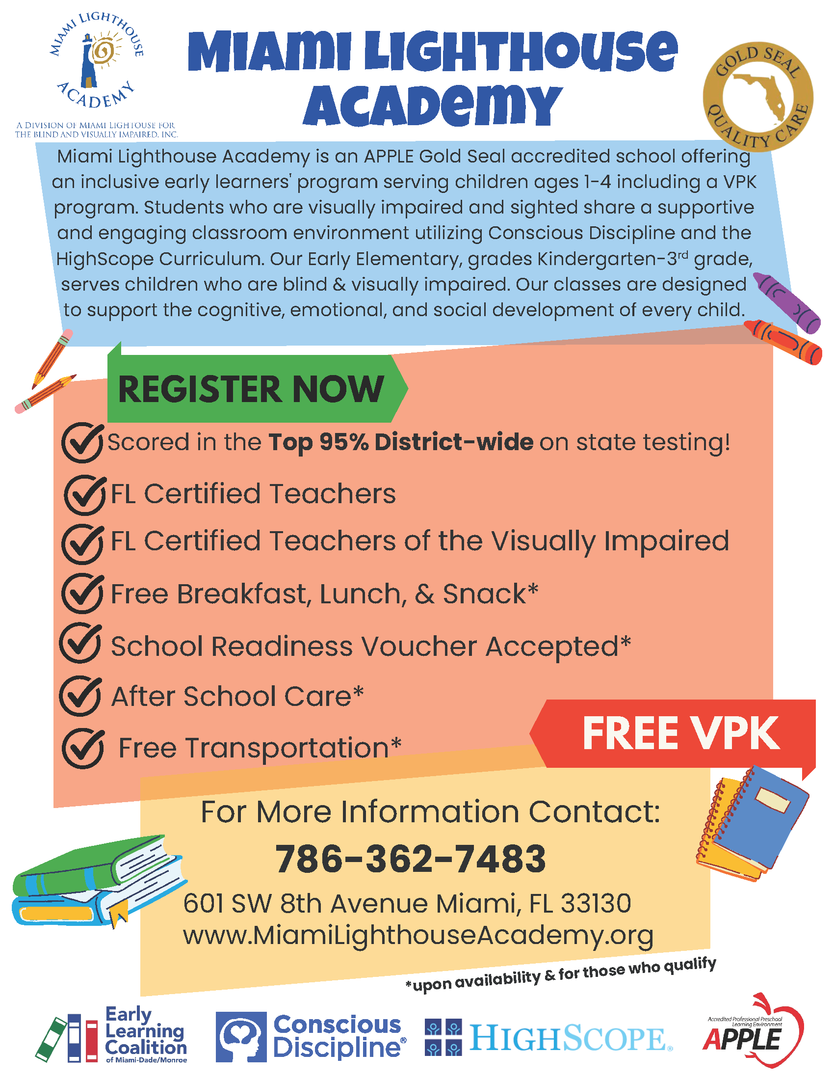 Miami Lighthouse 2025 - 2026 Open Registration