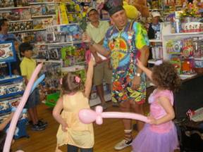 Ziggy the Clown performs for the children.