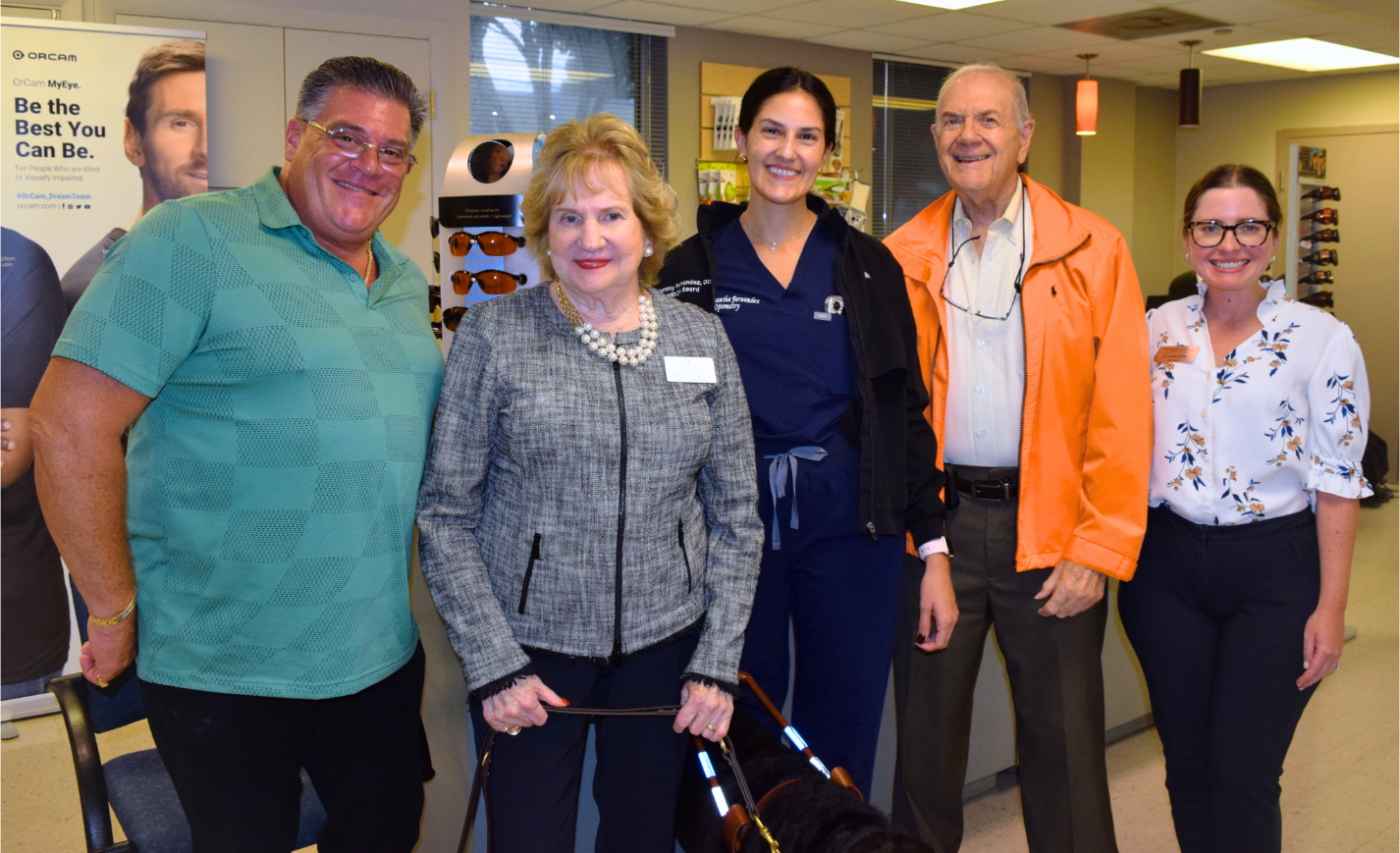 Manager of Community Engagement John Garcia, President and CEO Virginia Jacko, MDOPA President Dr. Samantha Fernandez, Board Director Dr. Stephen Morris, and Dr. Leslie Scher