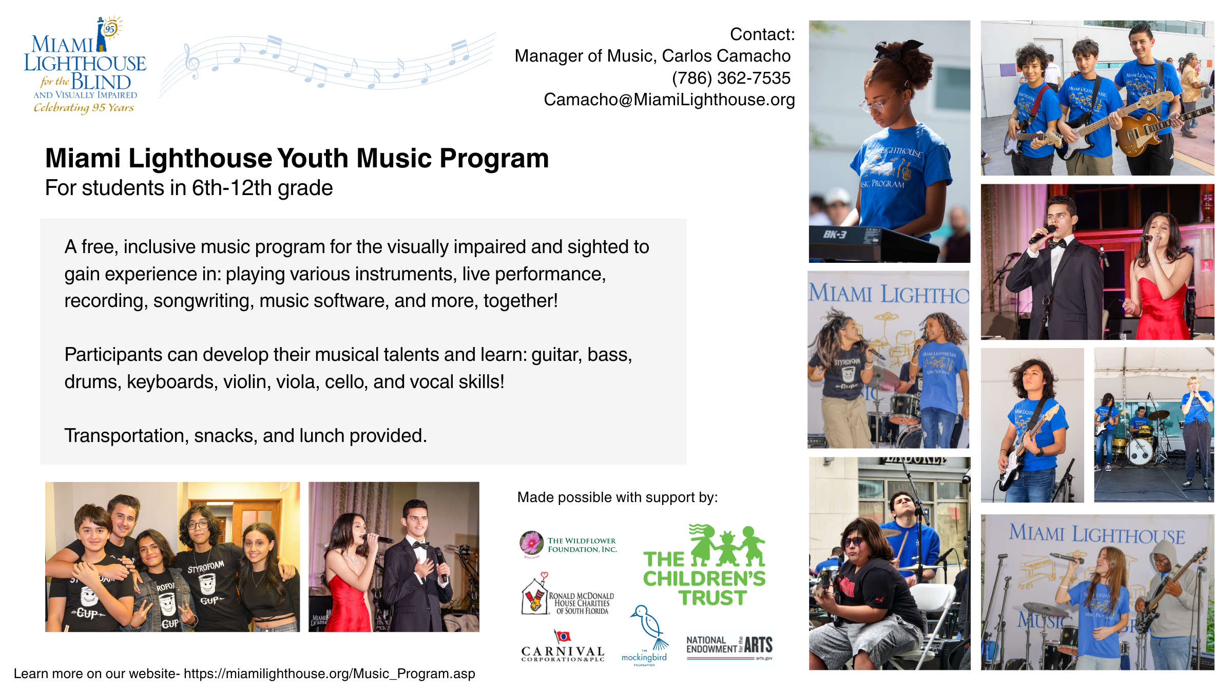 Miami Lighthouse Youth Music Program